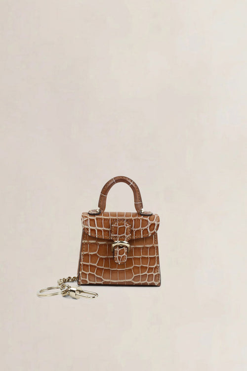 Delvaux Brown Brillant Croco Charm