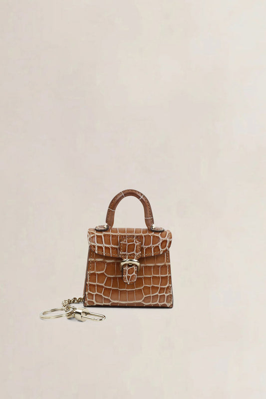 Delvaux Brown Brillant Croco Charm