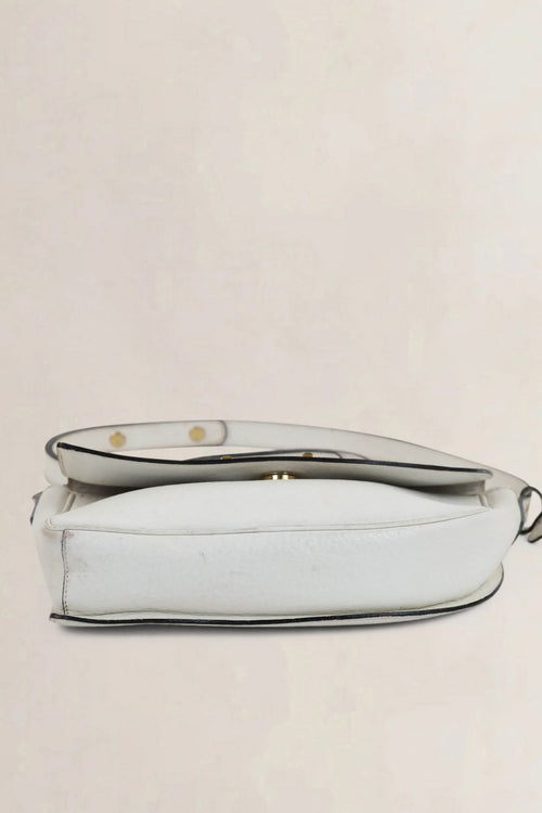 White/Brown Bravo Crossbody Bag