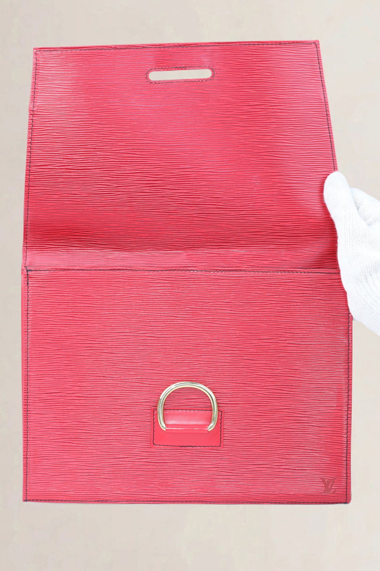 Louis Vuitton Red Epi Leather Iéna Clutch