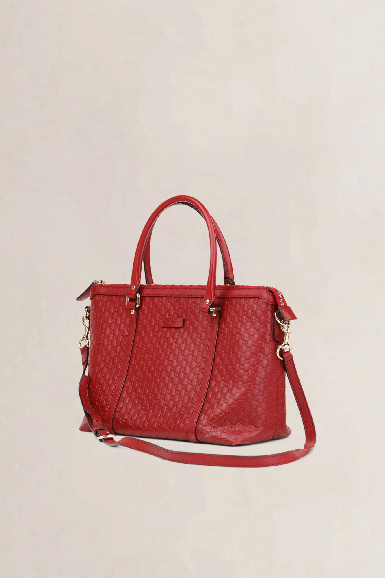 Gucci Red Guccissima Leather Crossbody Bag