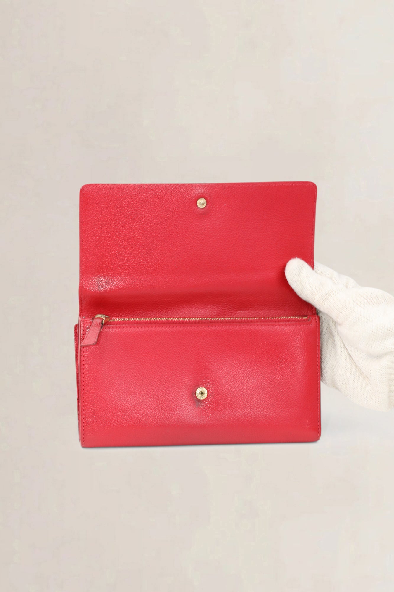 Delvaux Red Leather Wallet