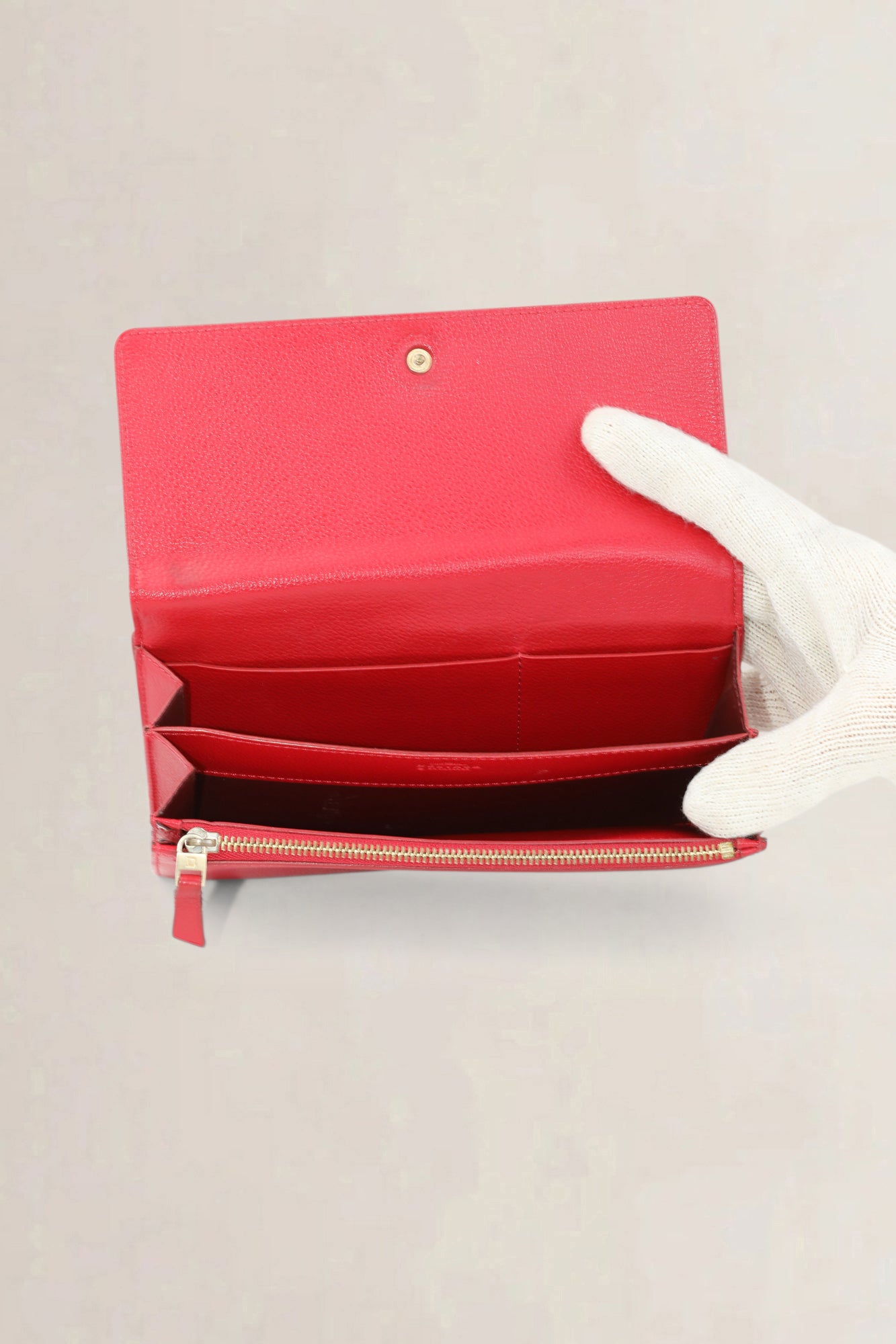 Delvaux Red Leather Wallet