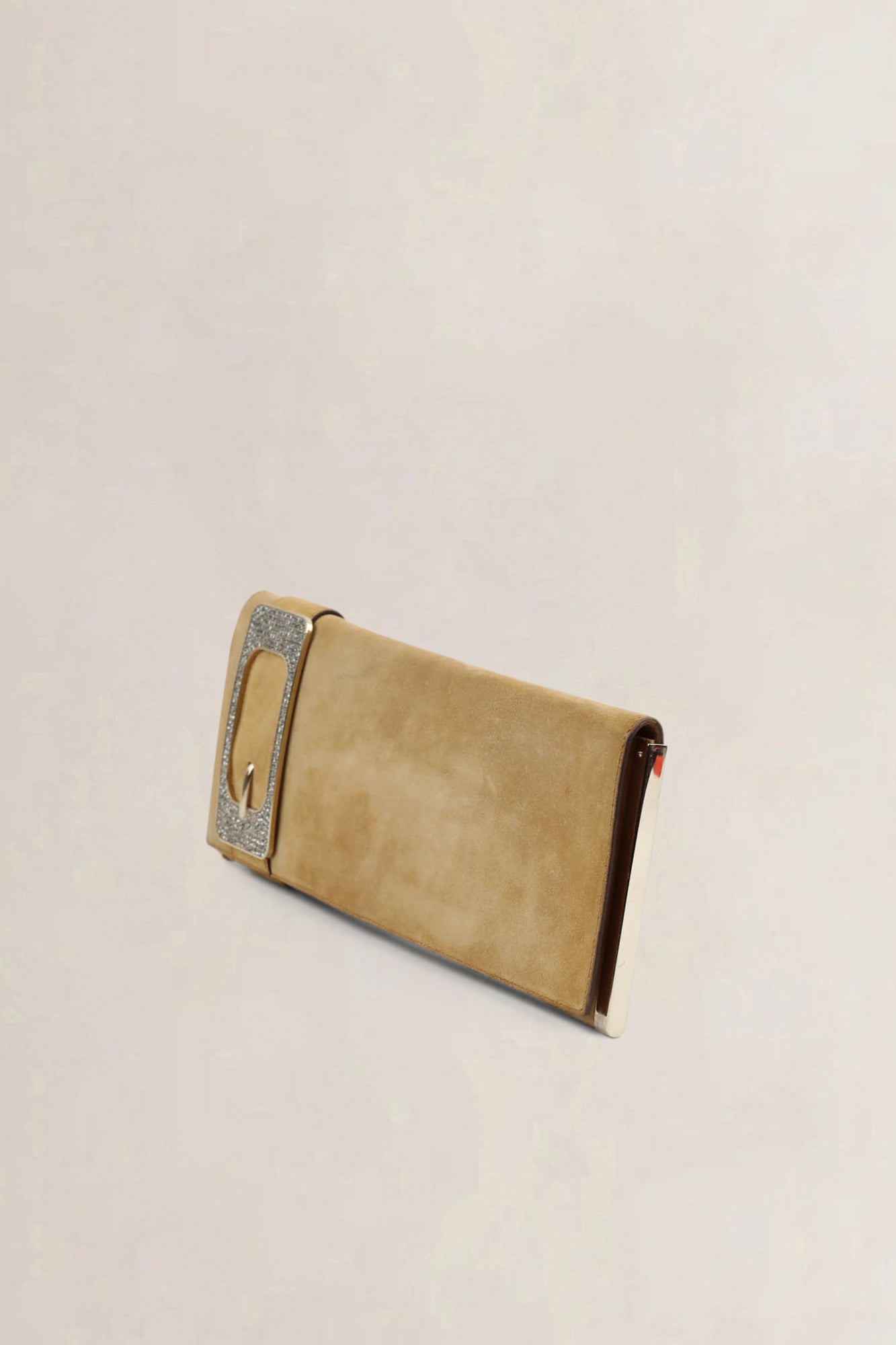 Brown Romy Suède Clutch