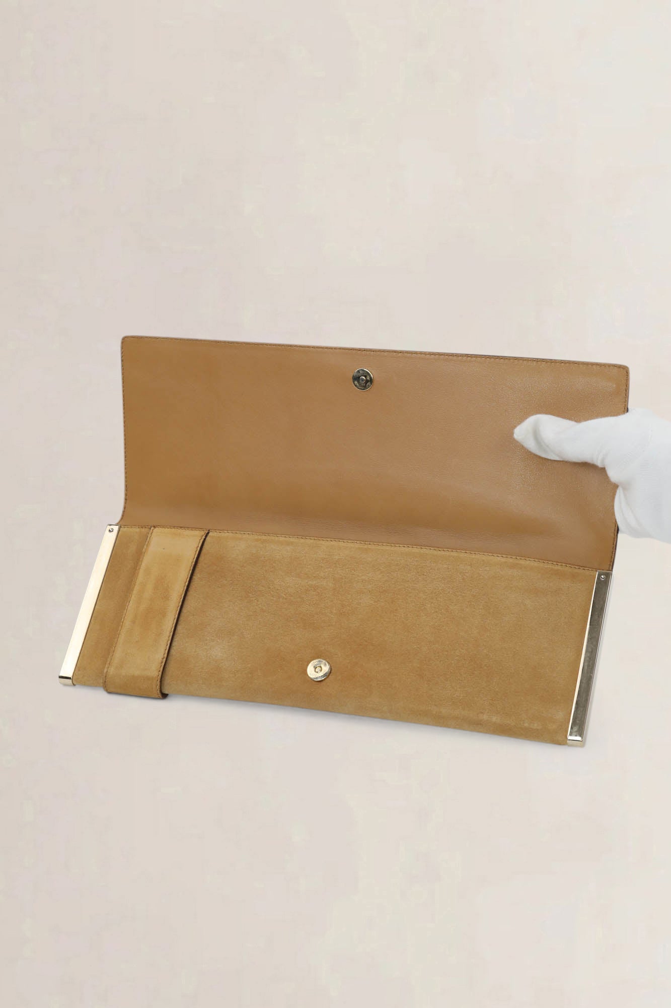 Brown Romy Suède Clutch