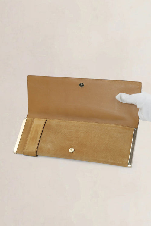 Brown Romy Suède Clutch