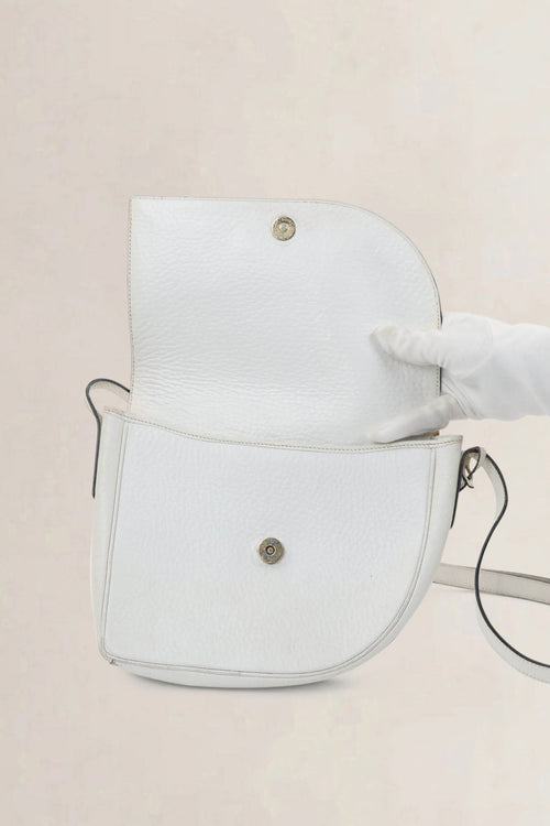 White/Brown Bravo Crossbody Bag