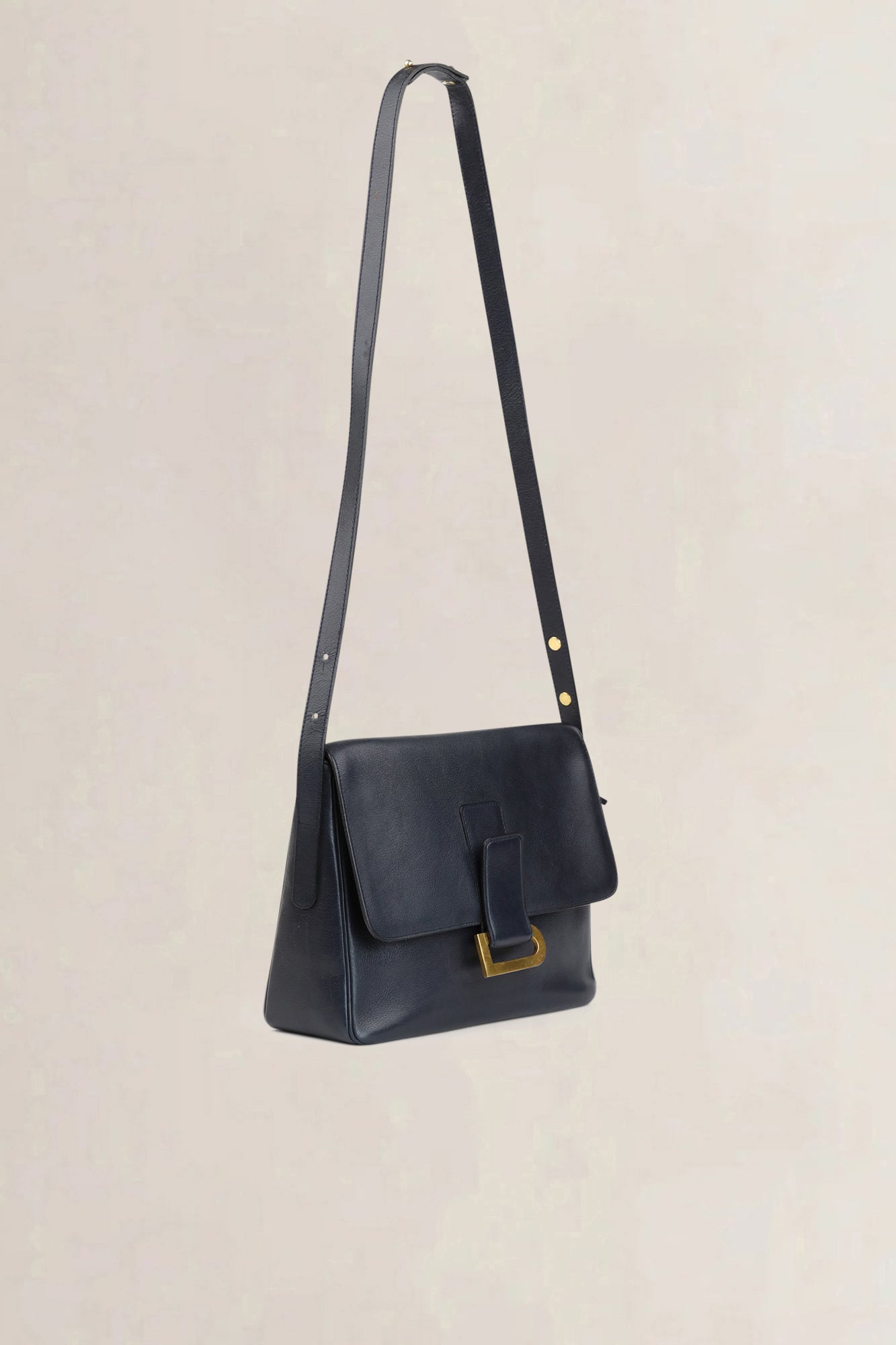 Delvaux Navy Blue Poirier Crossbody Bag