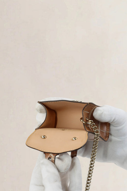 Delvaux Brown Brillant Croco Charm