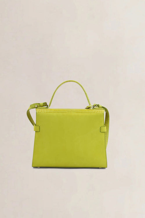 Delvaux Absinthe Limited Edition Tempête Croco/Suède Crossbody Bag