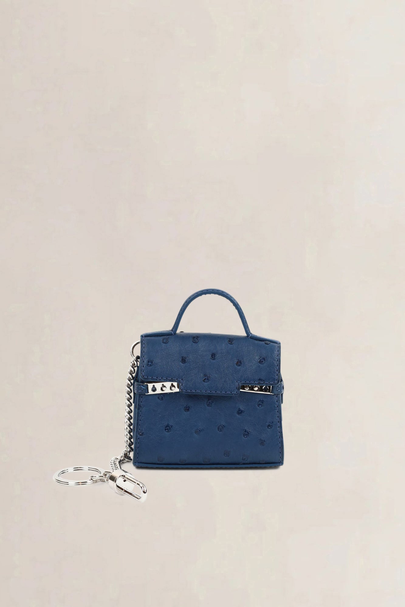 Delvaux Blue Ostrich Tempête Charm