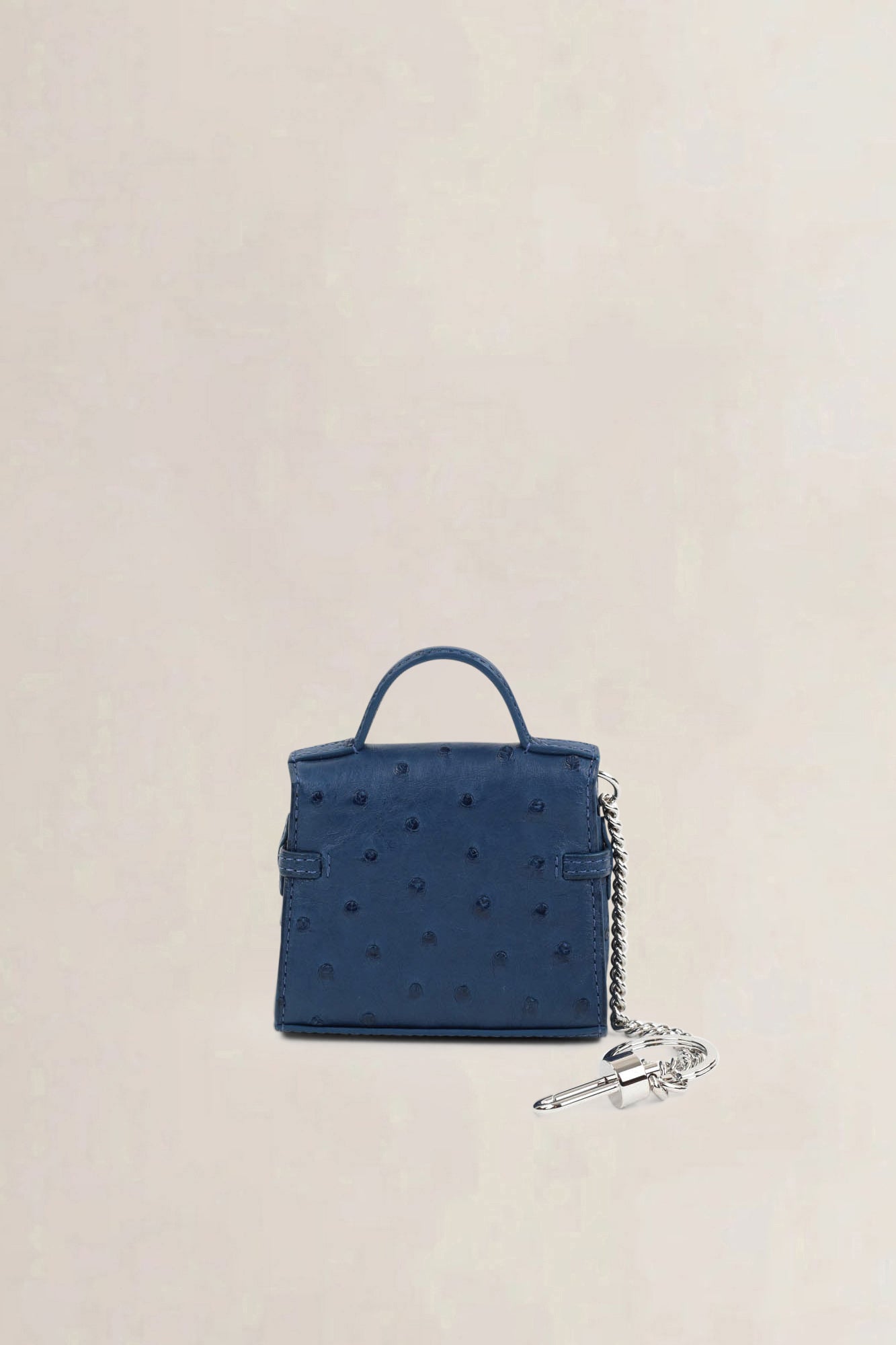 Delvaux Blue Ostrich Tempête Charm