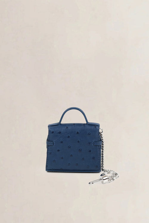 Delvaux Blue Ostrich Tempête Charm