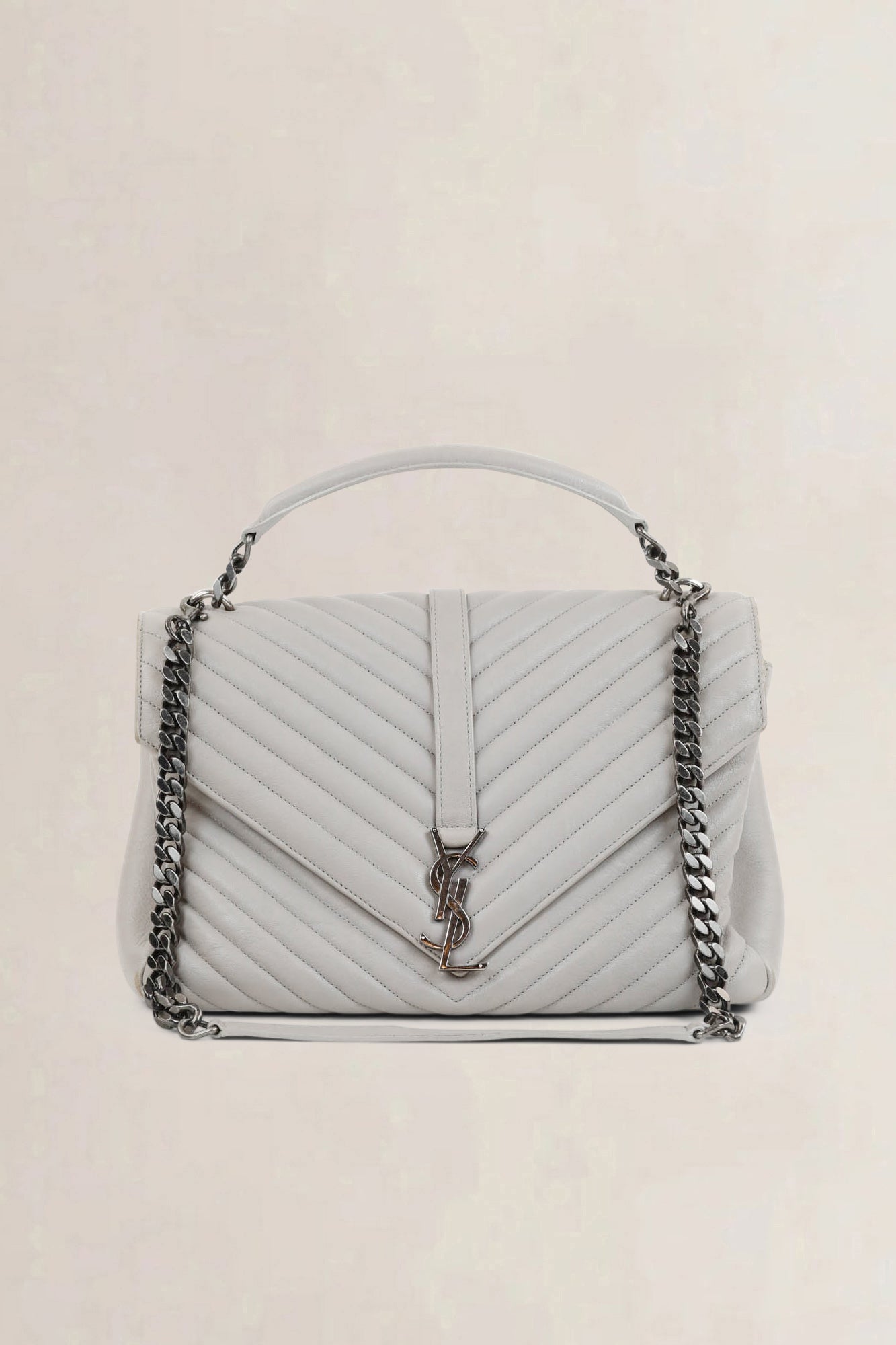 Grey College Large Shoulder Bag
