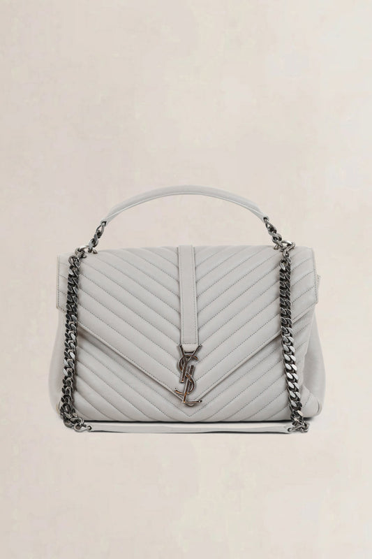 Grey College Large Shoulder Bag