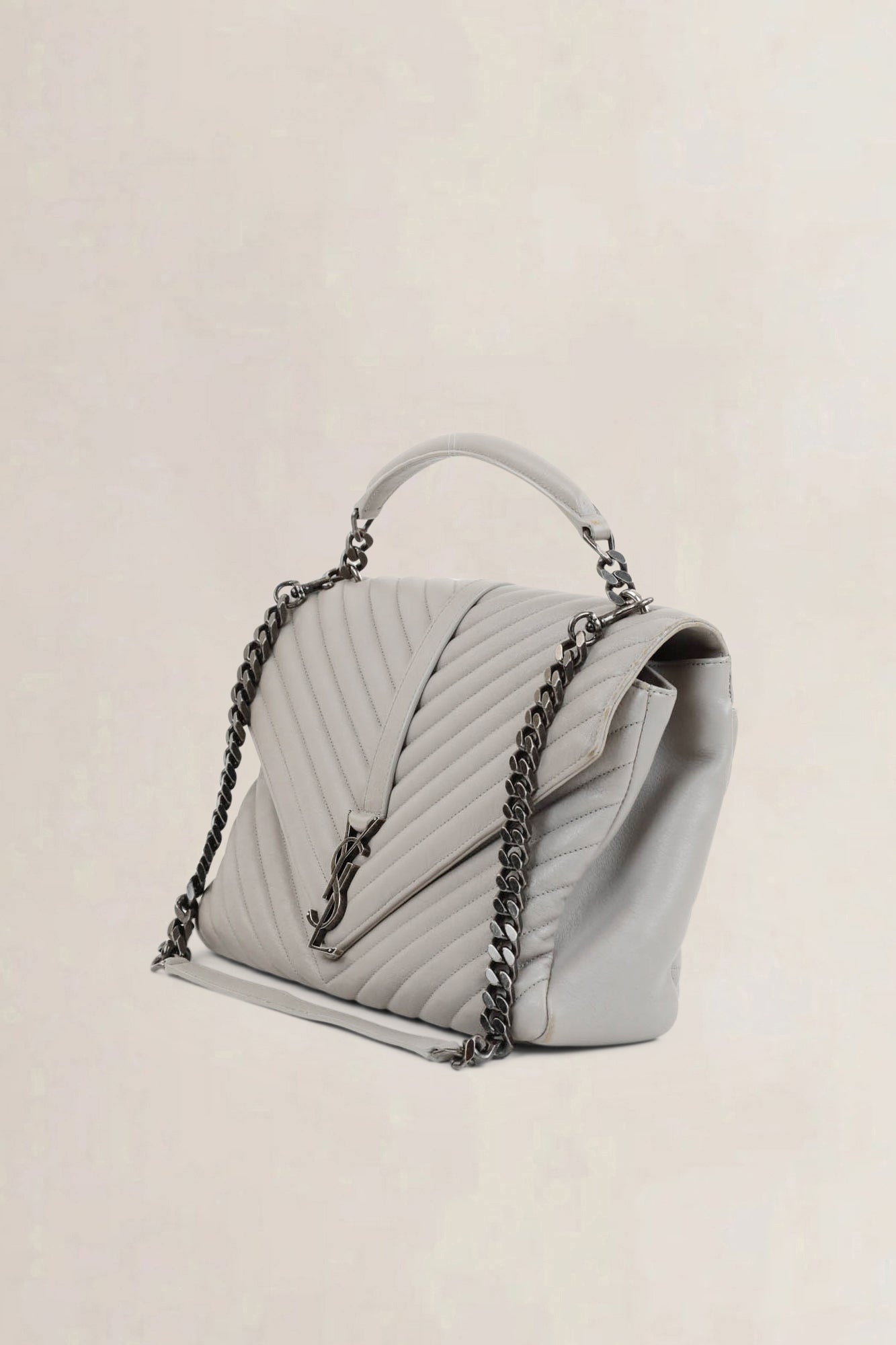 Grey College Large Shoulder Bag