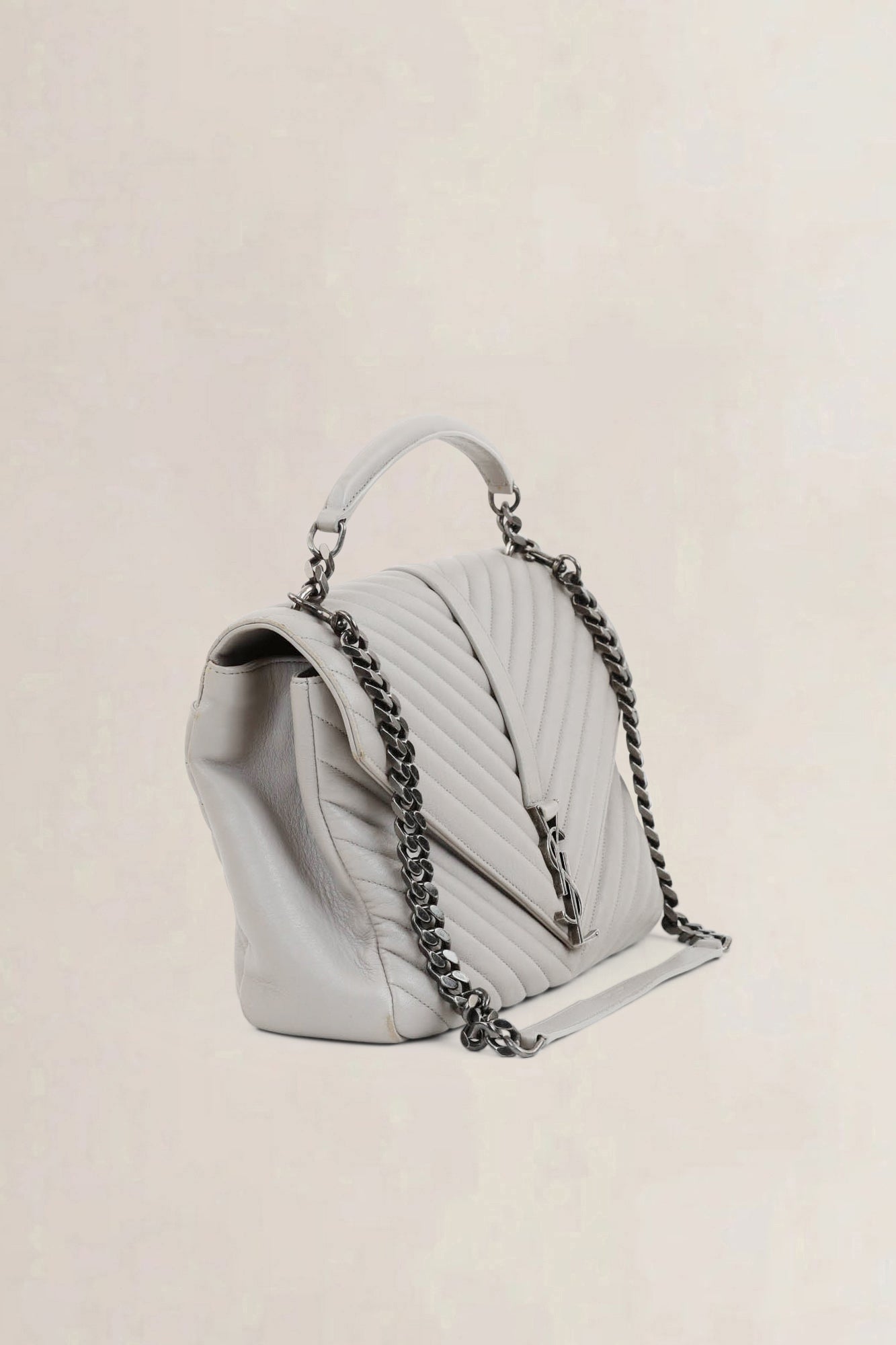 Grey College Large Shoulder Bag