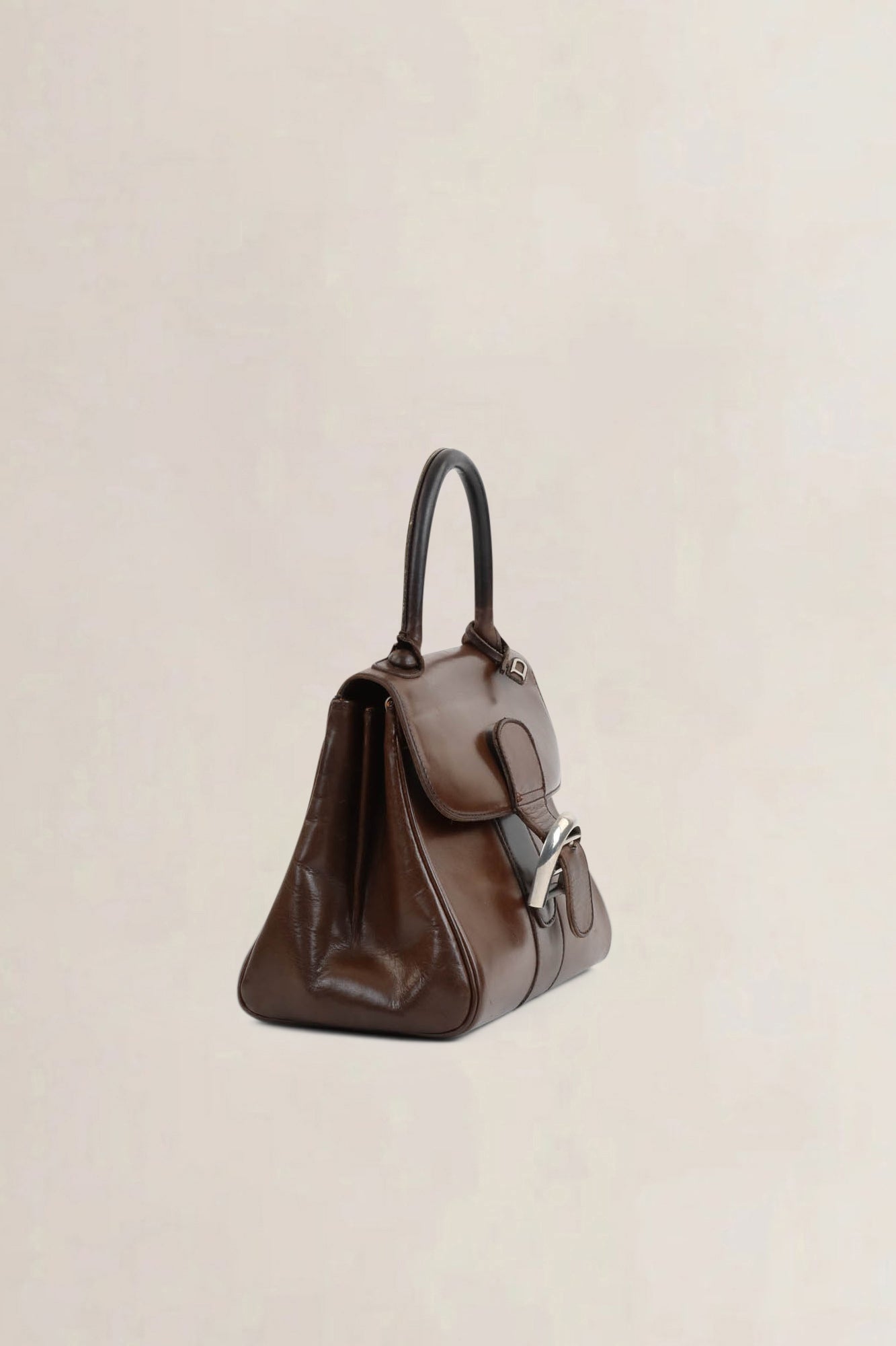Delvaux Brillant Brown Vintage Top Handle Bag