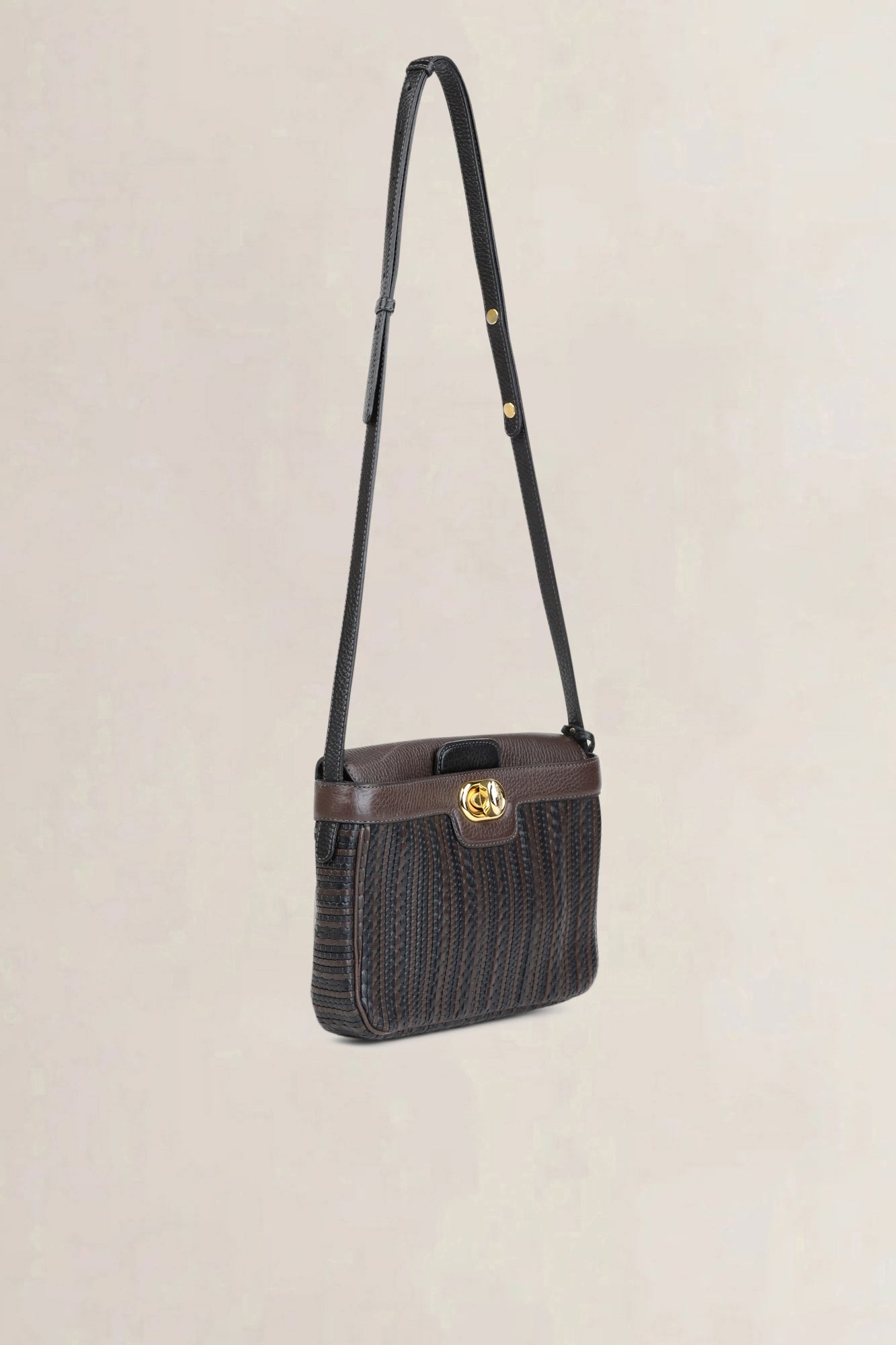 Delvaux Brown Merlot Toile De Cuir Crossbody