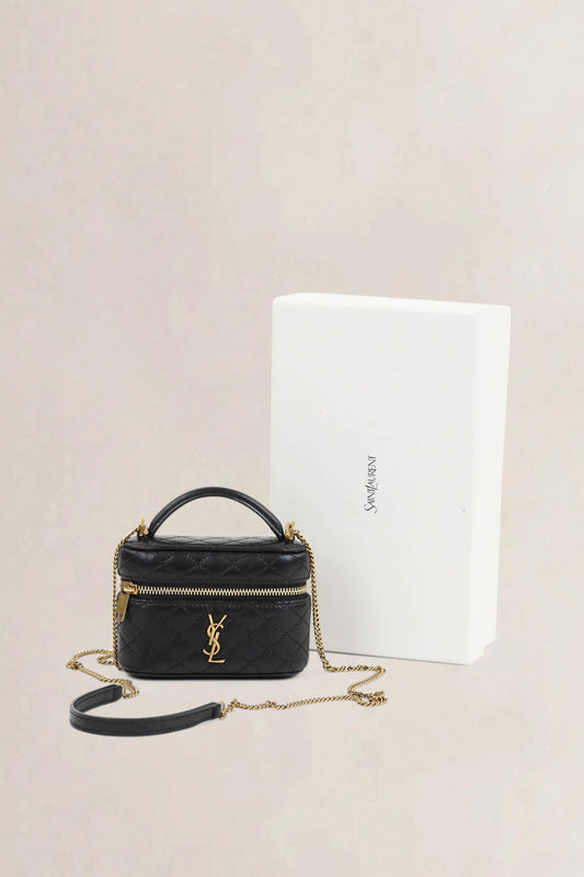 Black Gaby  Micro Vanity Crossbody Bag