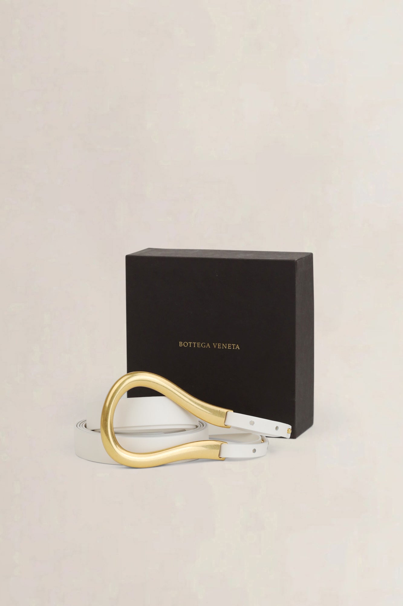 Bottega Veneta Off-white Double Strap Drop Belt