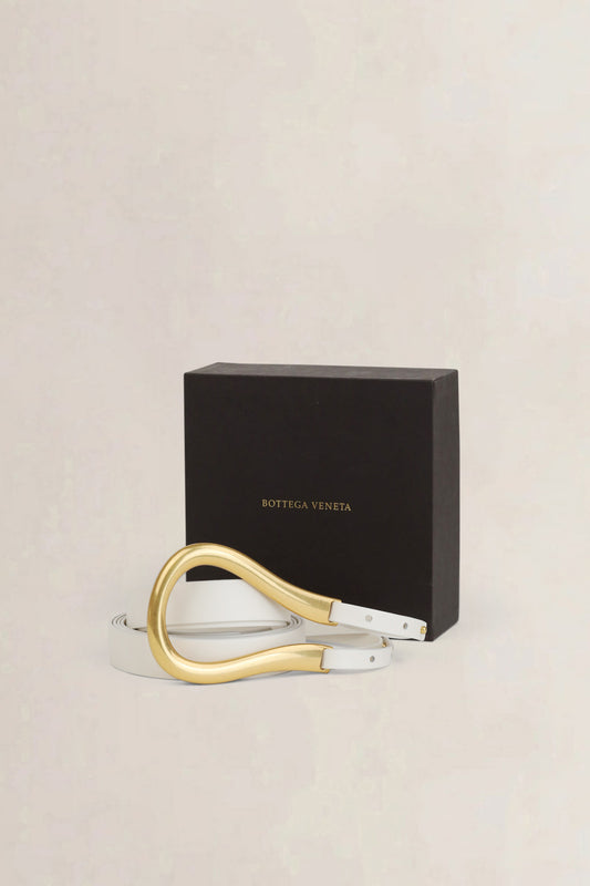 Bottega Veneta Off-white Double Strap Drop Belt