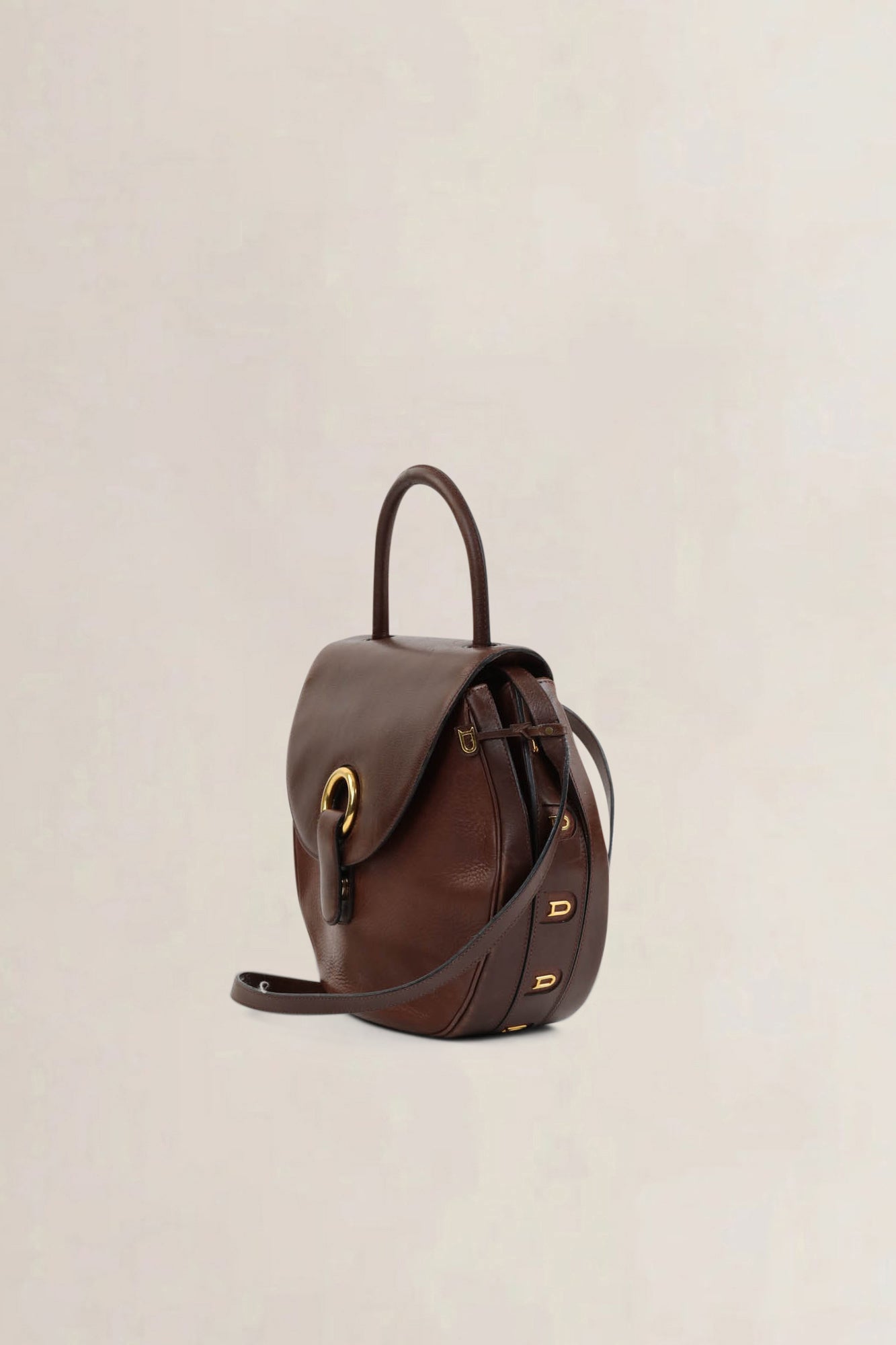 Delvaux Brown Leather Crossbody Bag