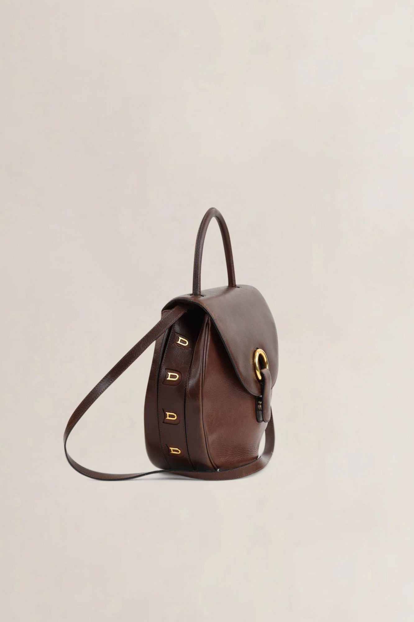 Delvaux Brown Leather Crossbody Bag