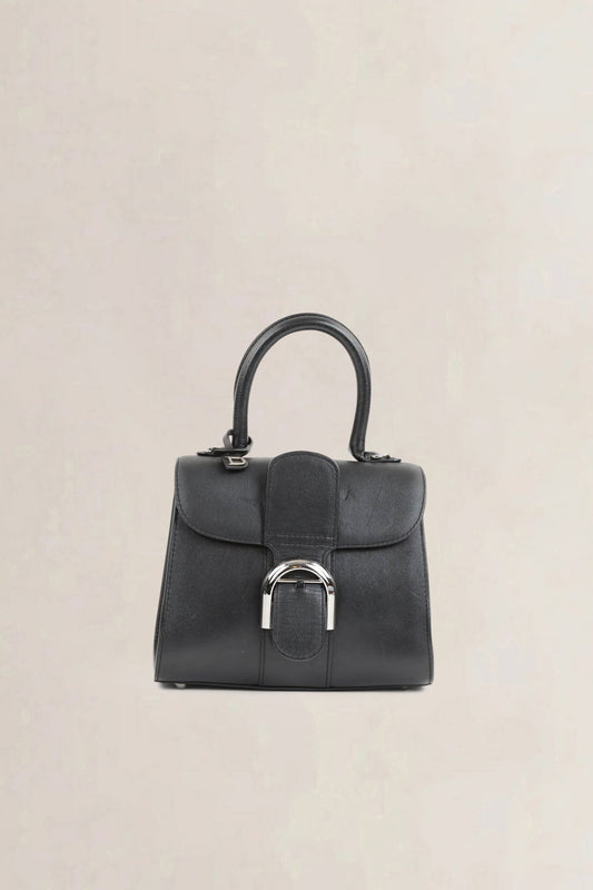 Brillant Black Mini Top Handle Bag