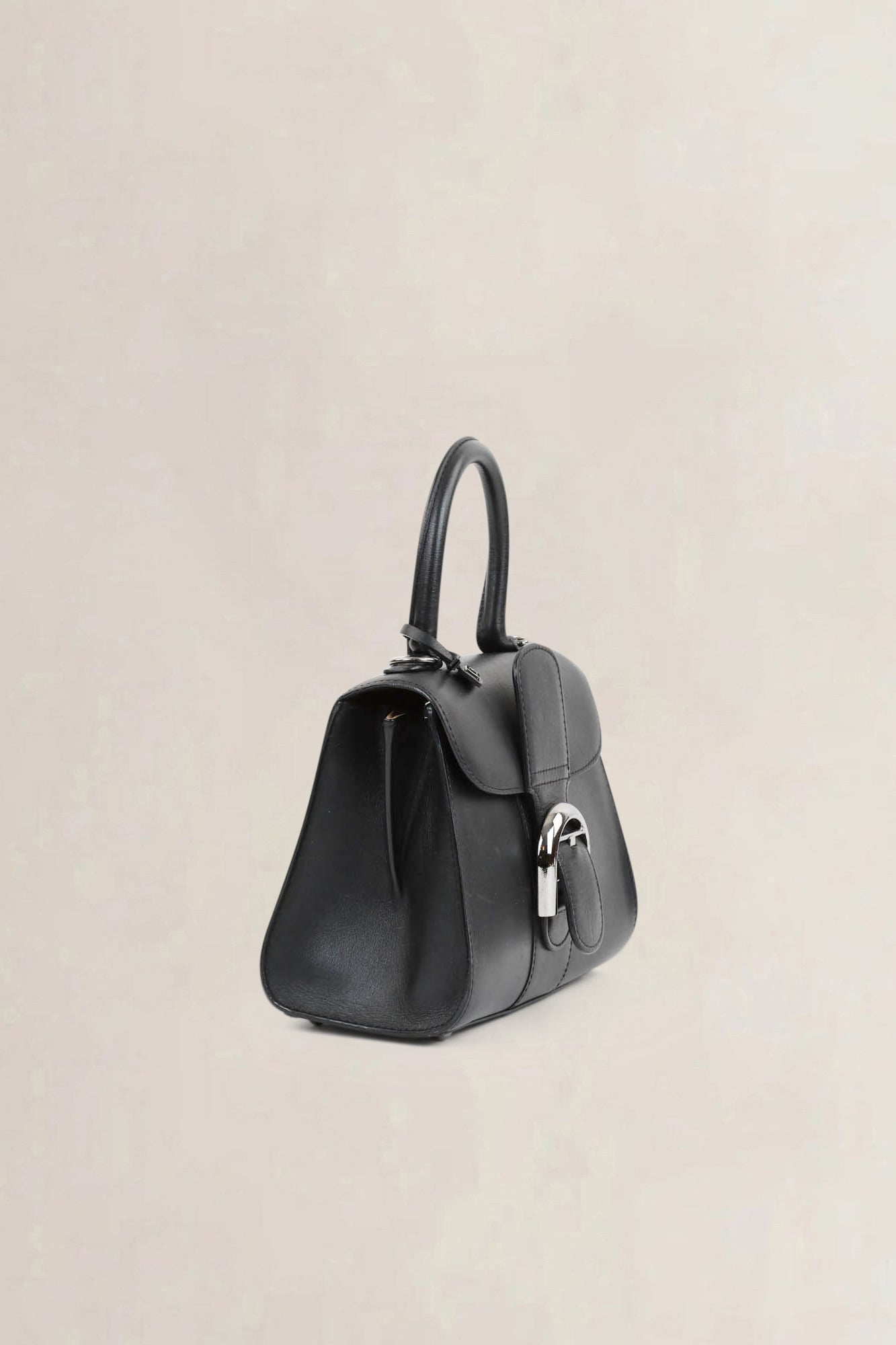 Brillant Black Mini Top Handle Bag