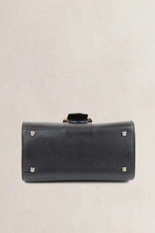 Brillant Black Mini Top Handle Bag