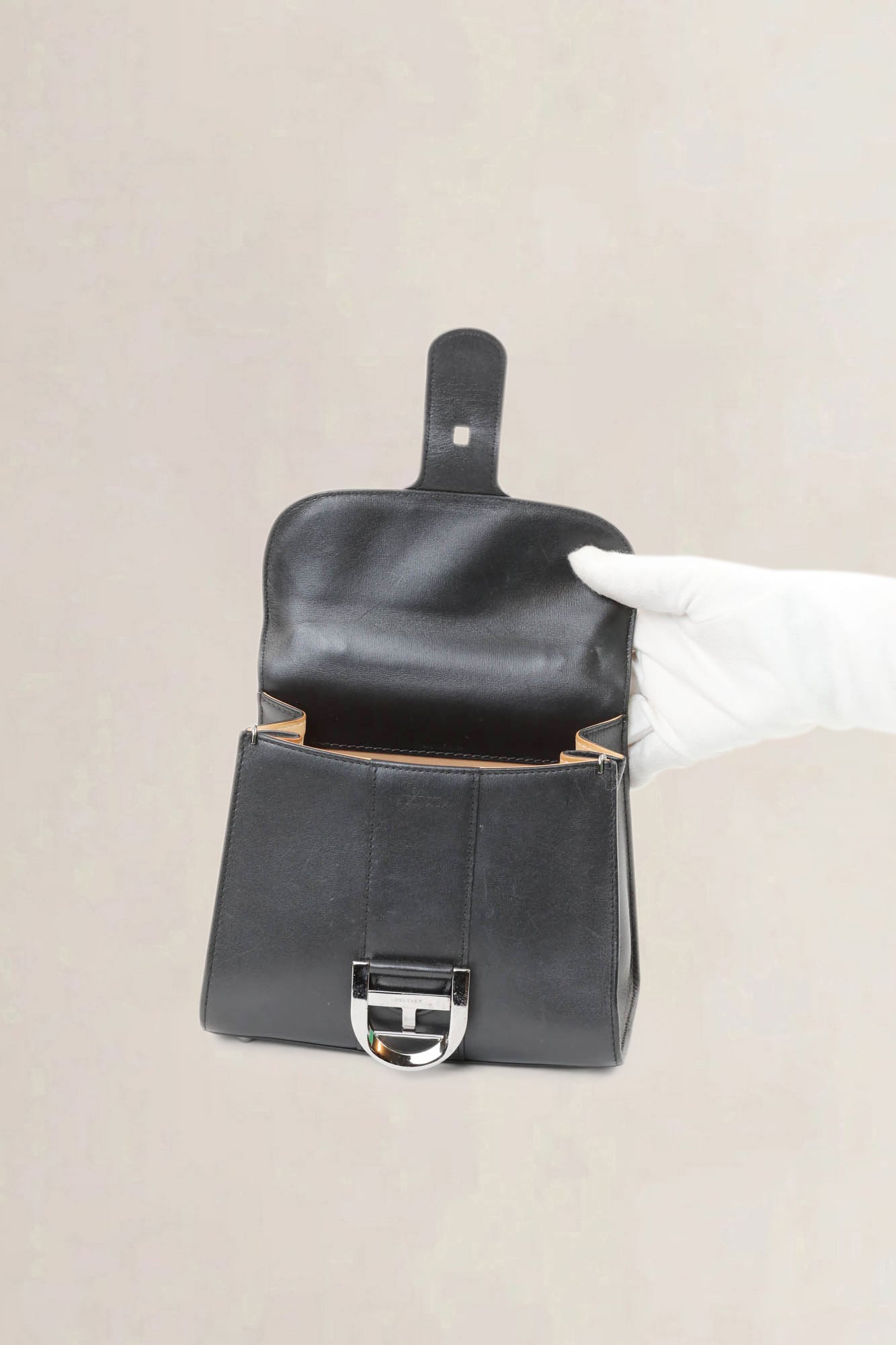 Brillant Black Mini Top Handle Bag