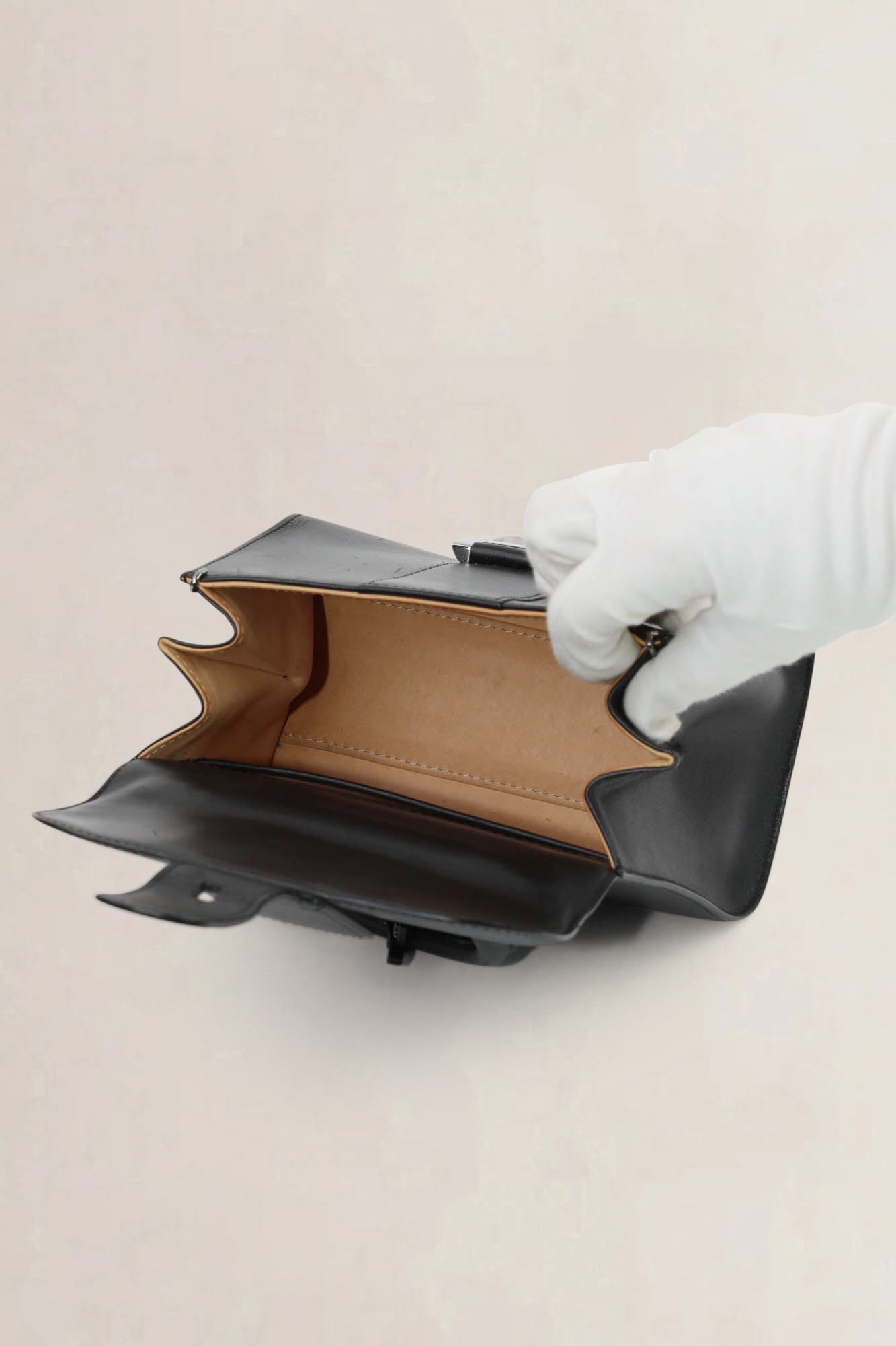 Brillant Black Mini Top Handle Bag