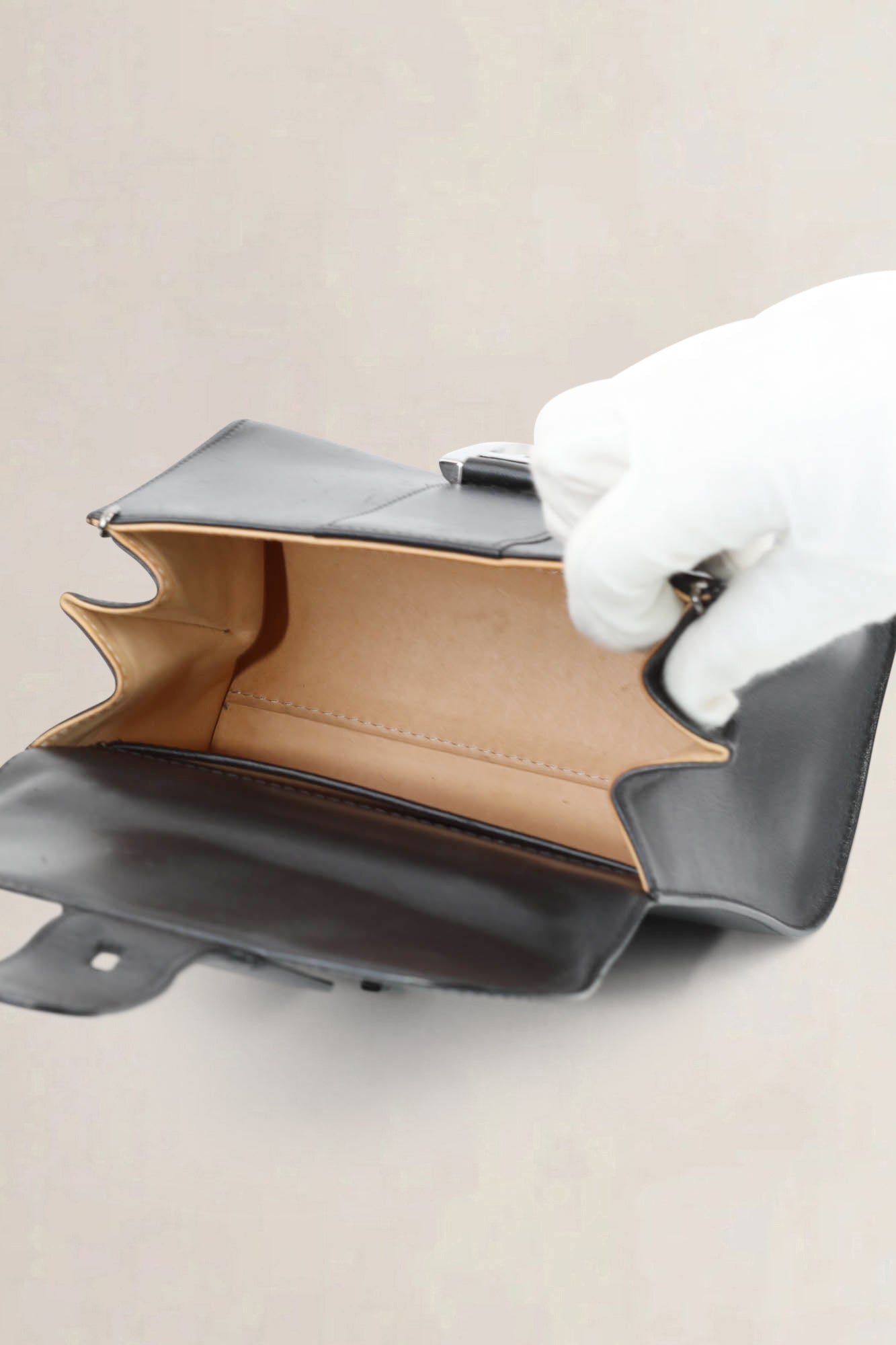 Brillant Black Mini Top Handle Bag