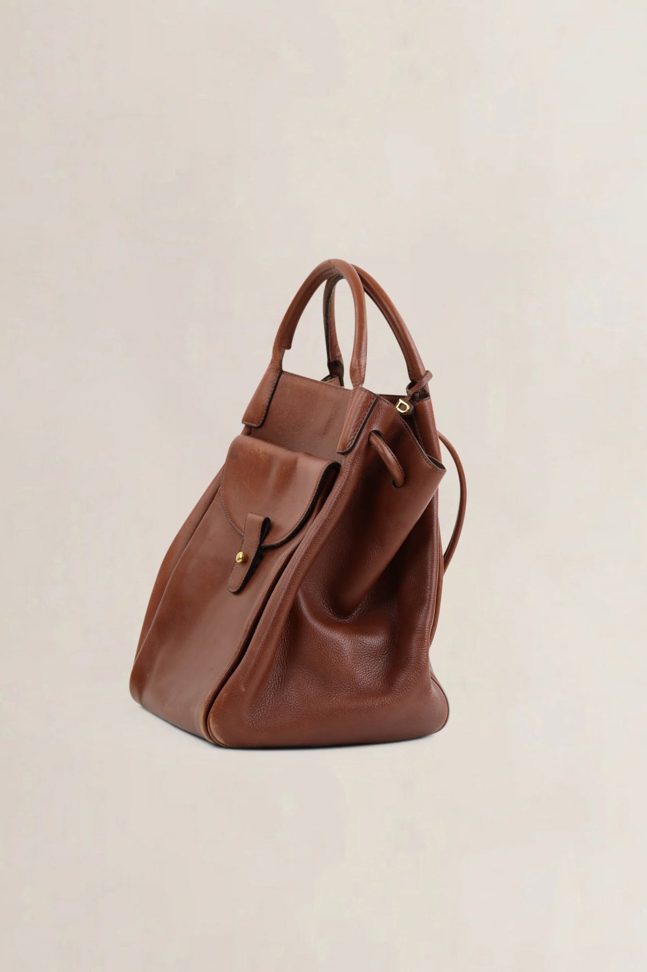 Delvaux Camel Corail Shoulder Bag