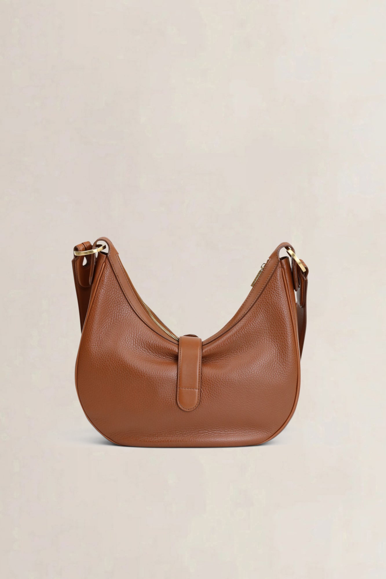 Delvaux Camel Camille PM Leather Shoulder Bag