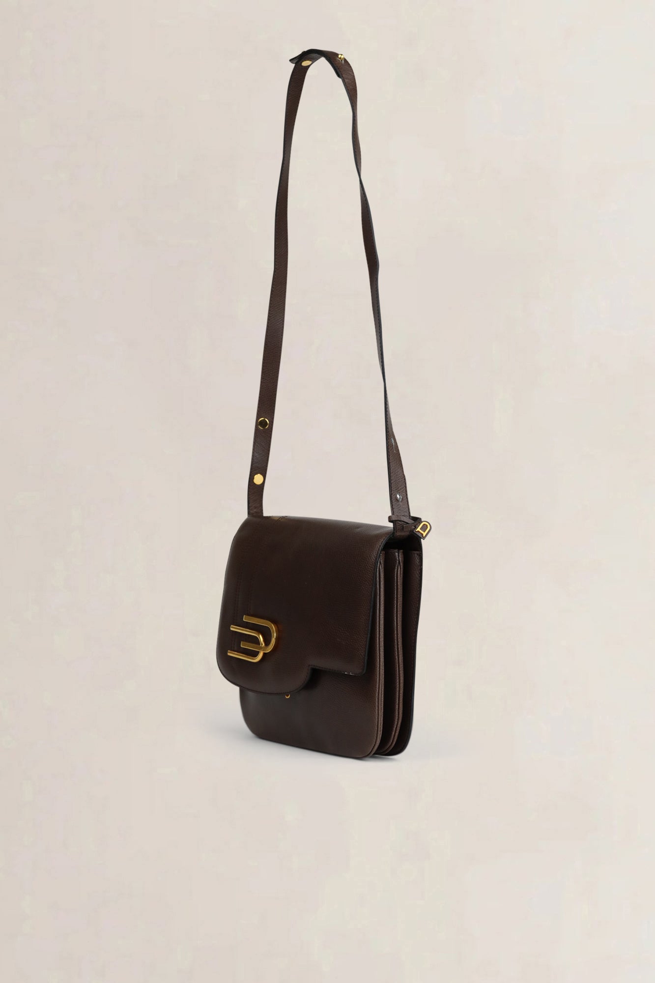 Delvaux Brown Leather Crossbody Bag