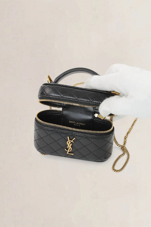 Black Gaby  Micro Vanity Crossbody Bag