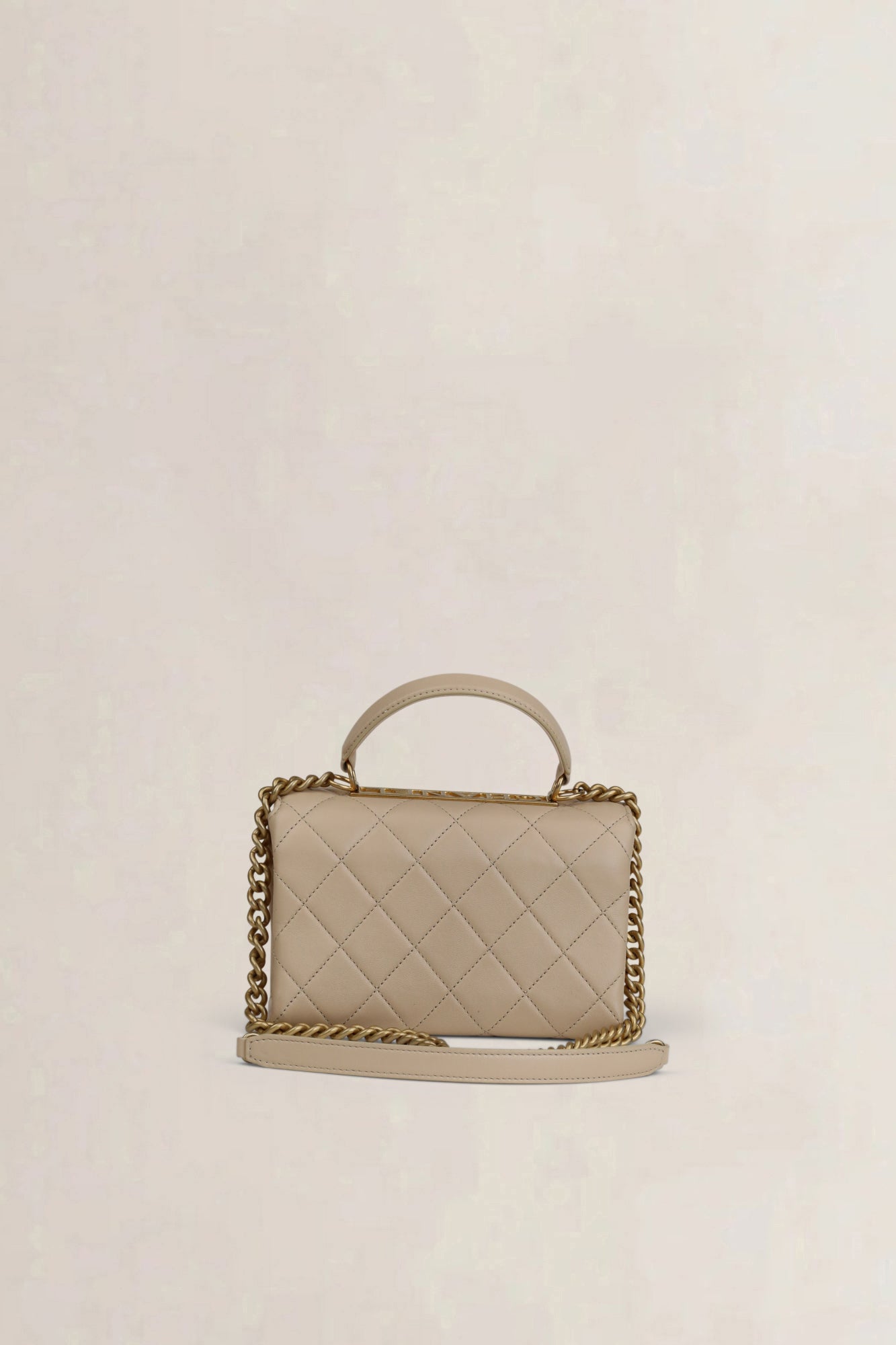 Chanel Beige Quilted Lambskin Trendy CC Crossbody Bag