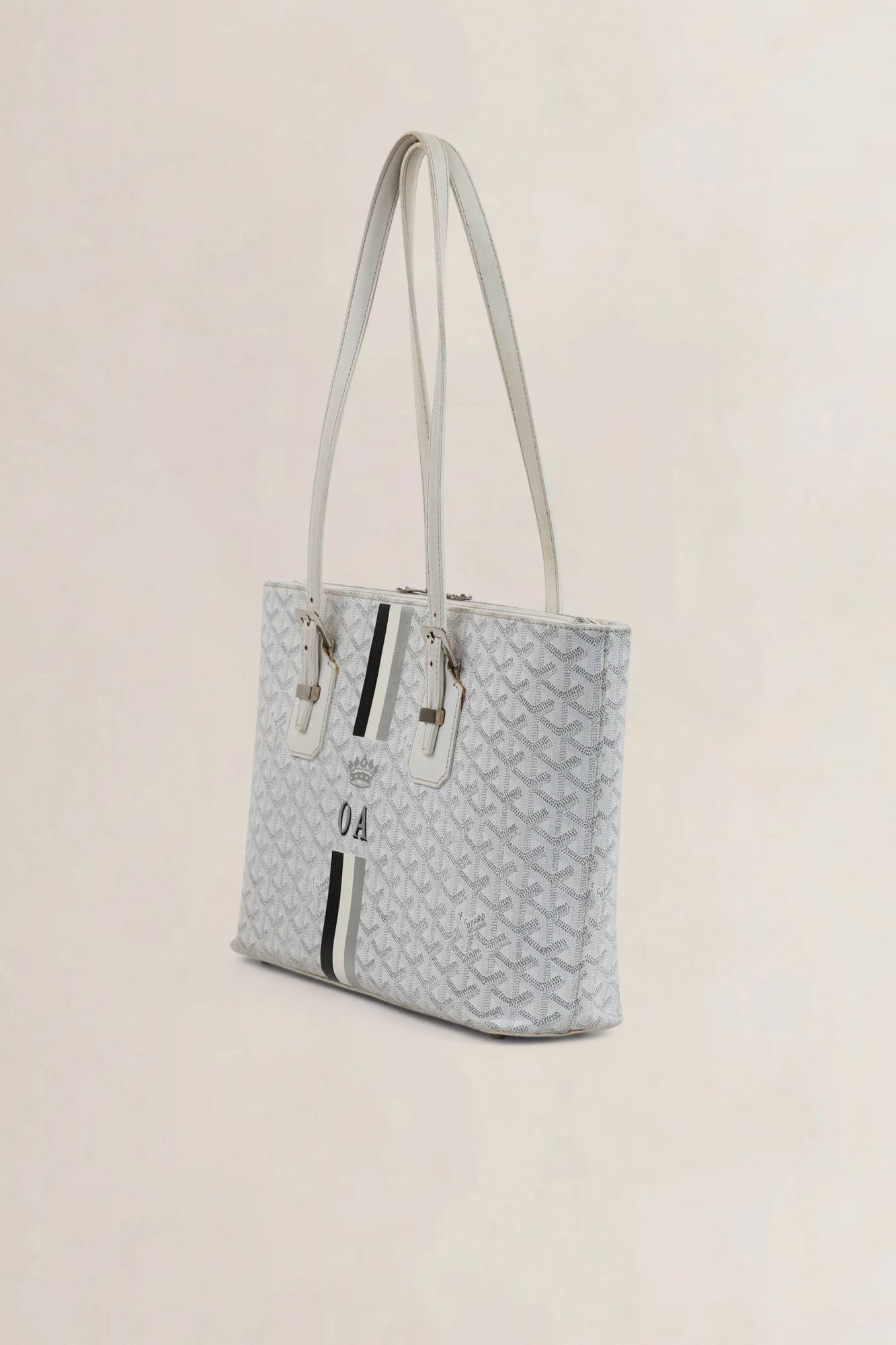 Goyard White Goyardine Shoulder Bag