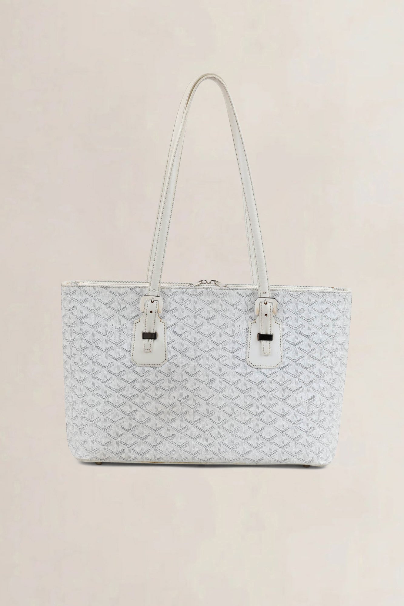Goyard White Goyardine Shoulder Bag