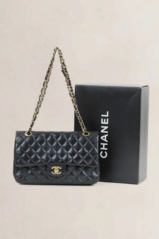 Black Timeless Double Flap Crossbody Bag