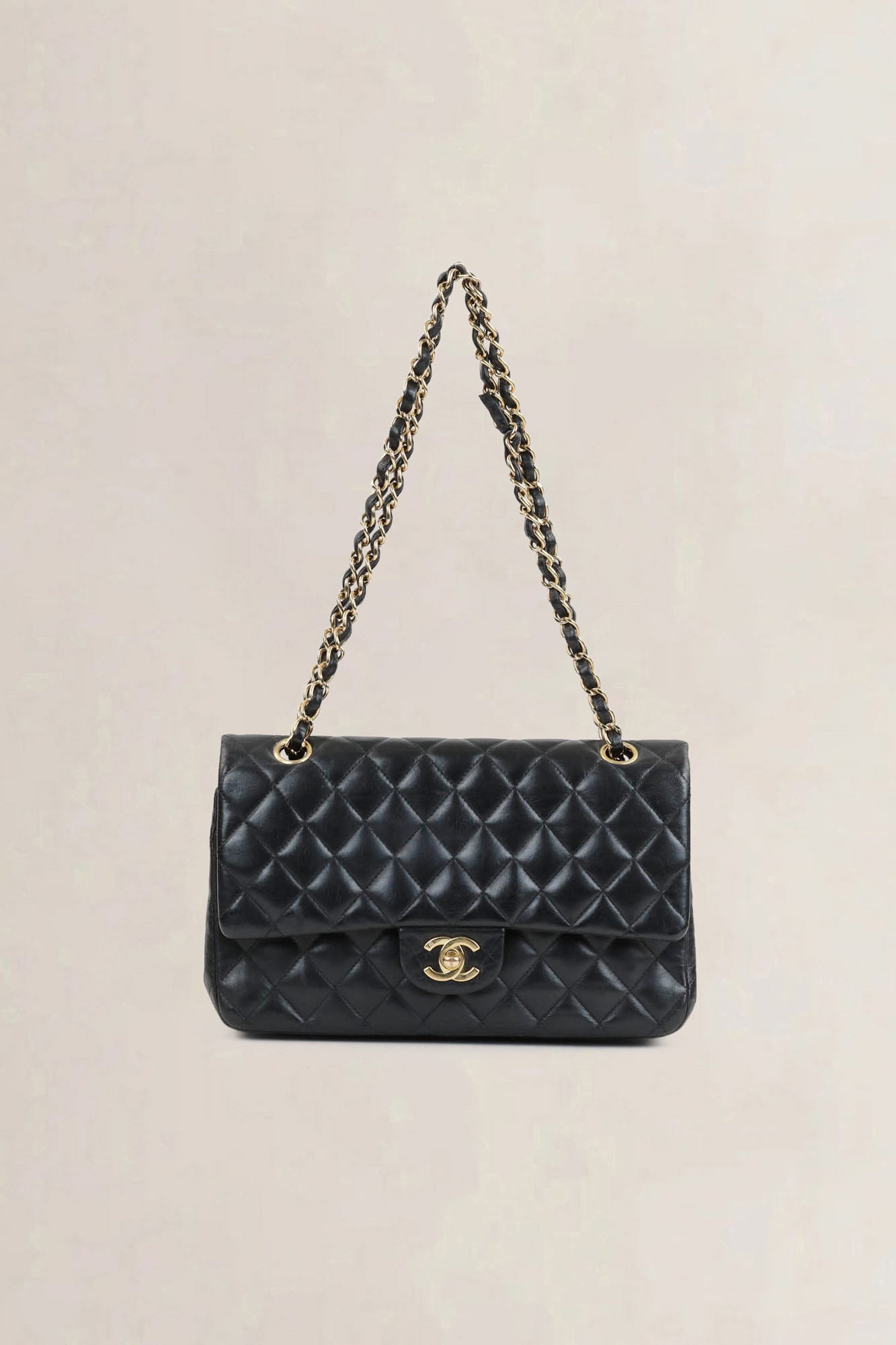 Black Timeless Double Flap Crossbody Bag