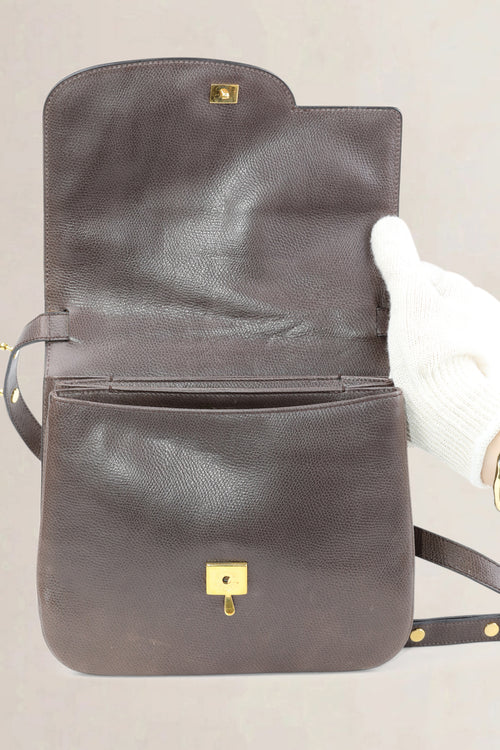 Delvaux Brown Leather Crossbody Bag