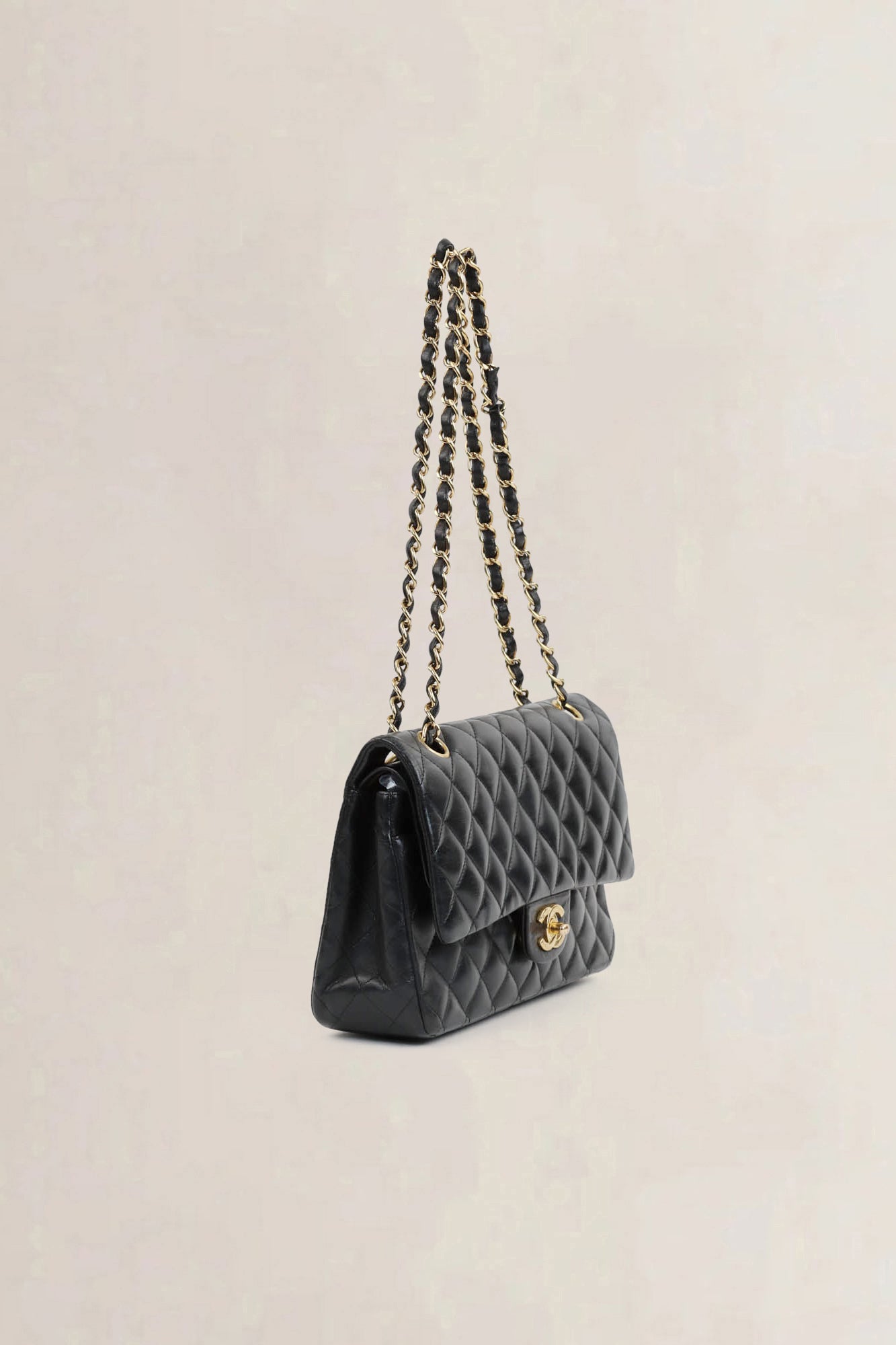 Black Timeless Double Flap Crossbody Bag