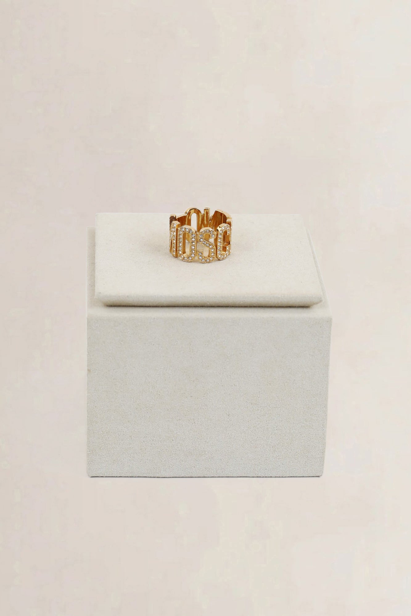 Rhinestone-Embellished Ring