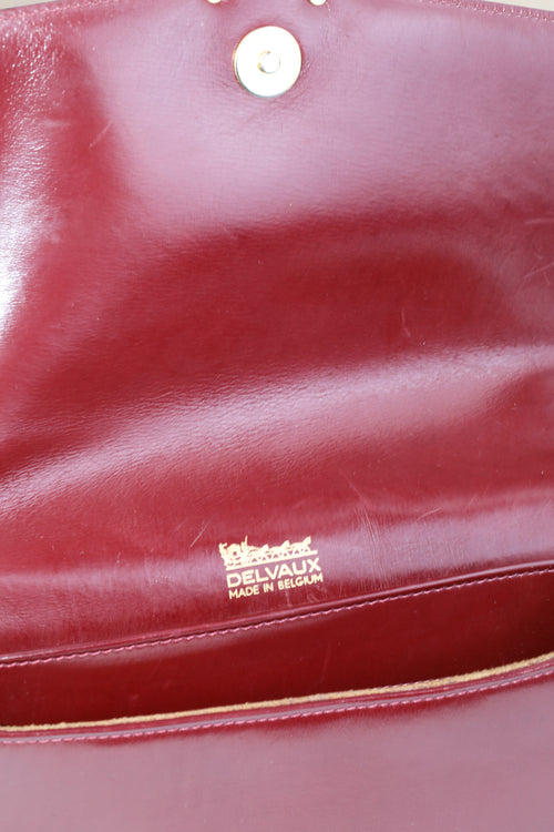 Delvaux Vintage Burgundy Top Handle Bag