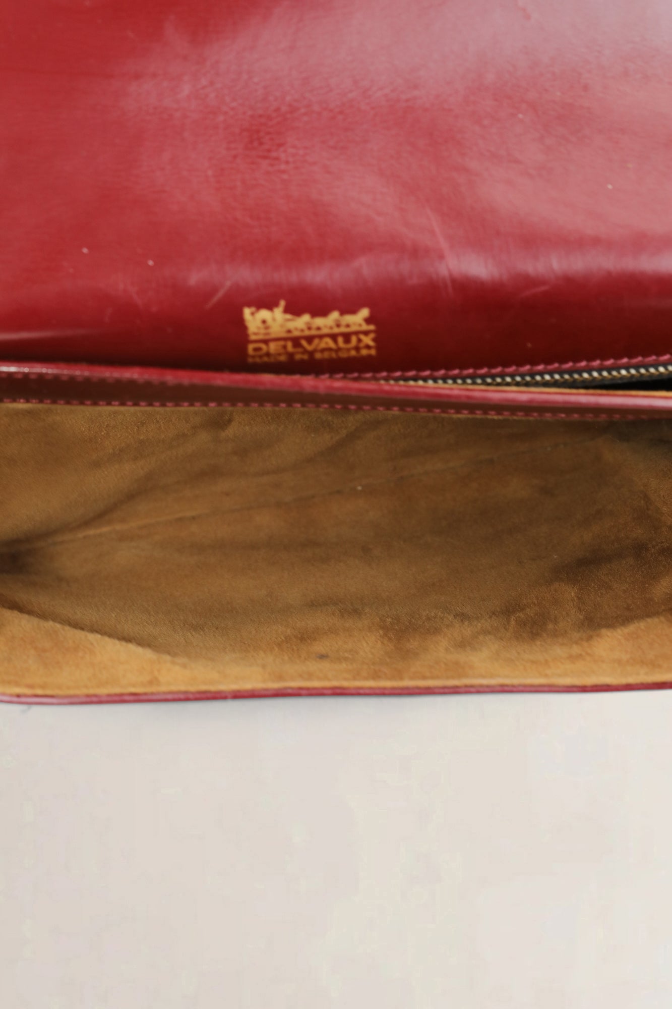 Delvaux Vintage Burgundy Top Handle Bag