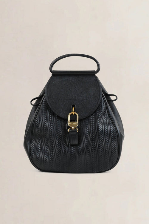 Delvaux Black Pécharmant Toile De Cuir Backpack