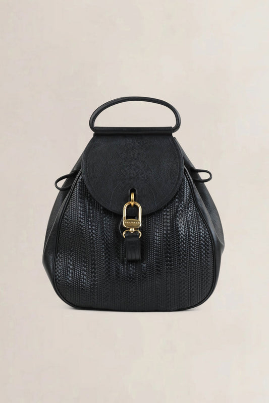 Delvaux Black Pécharmant Toile De Cuir Backpack